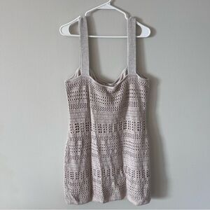 Abercrombie & Fitch Cream Crochet Mini Dress Size XXL